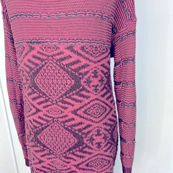 BP Nordstrom Pink & Brown Knit Cardigan Sweater Size Large - Picture 7 of 11